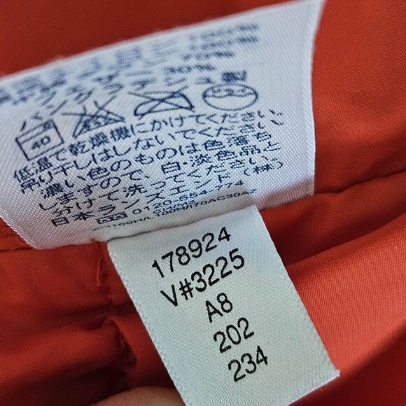 Lands End Down Puffer Vest Snap Orange Womens Size XL 18-20 Outerwear Gorpcore - Picture 9 of 12